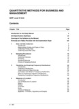 Quantitative Methods for Business and Management