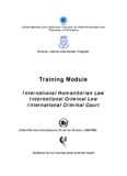 International Humanitarian Law International Criminal Law 