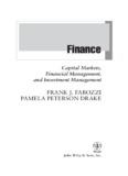 Capital Markets, Financial Management, and Investment Management