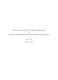 Introduction to Methods of Applied Mathematics or Advanced Mathematical Methods for Scientists ...