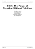 Blink: The Power of Thinking Without Thinking - lequydonhanoi.edu.vn