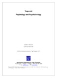 Yoga and Psychology and Psychotherapy - Centre for Yoga Studies