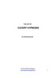 COVERT HYPNOSIS